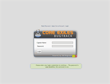 Tablet Screenshot of bugs.core-exiles.com